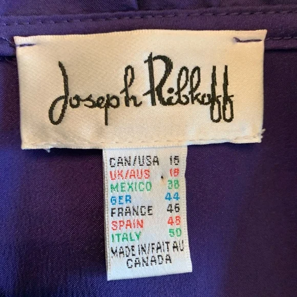 Joseph Ribkoff Purple Ruffled Blazer - Picture 3 of 5